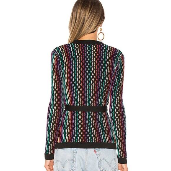 NBD x Revolve Azure Wrap Cardigan Texture Rainbow - Picture 3 of 12